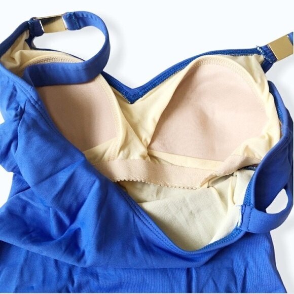 Liz Claiborne Y2K One Piece Swimsuit Blue Size 8 - Picture 8 of 8